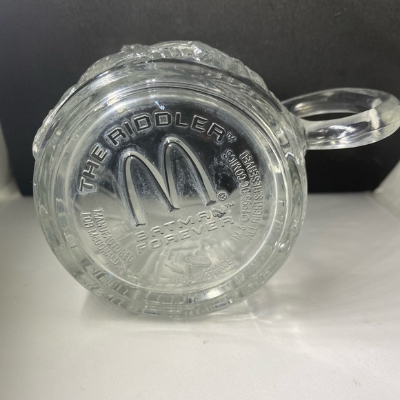 McDonalds 1995 Batman Forever The RIDDLER DC COMICS Glass Mug Cup Vintage - Picture 5 of 9